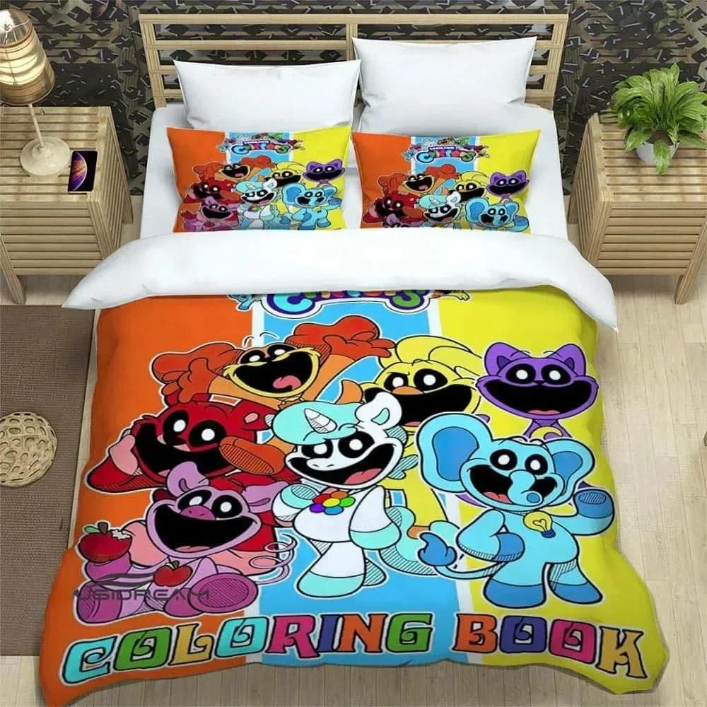 3D Cartoon S-smiling critters Bedding Set Printed Bed Set With Pillowcase Bed Duvet Cover Soft Queen King Size Bedclothes Home