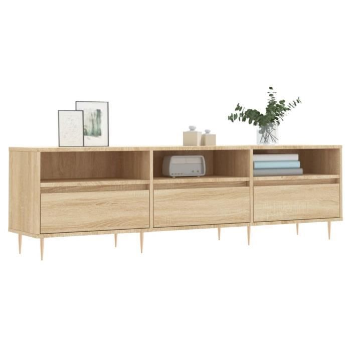 VidaXL Meuble TV chêne sonoma 150x30x44,5 cm bois d'ingénierie 831271