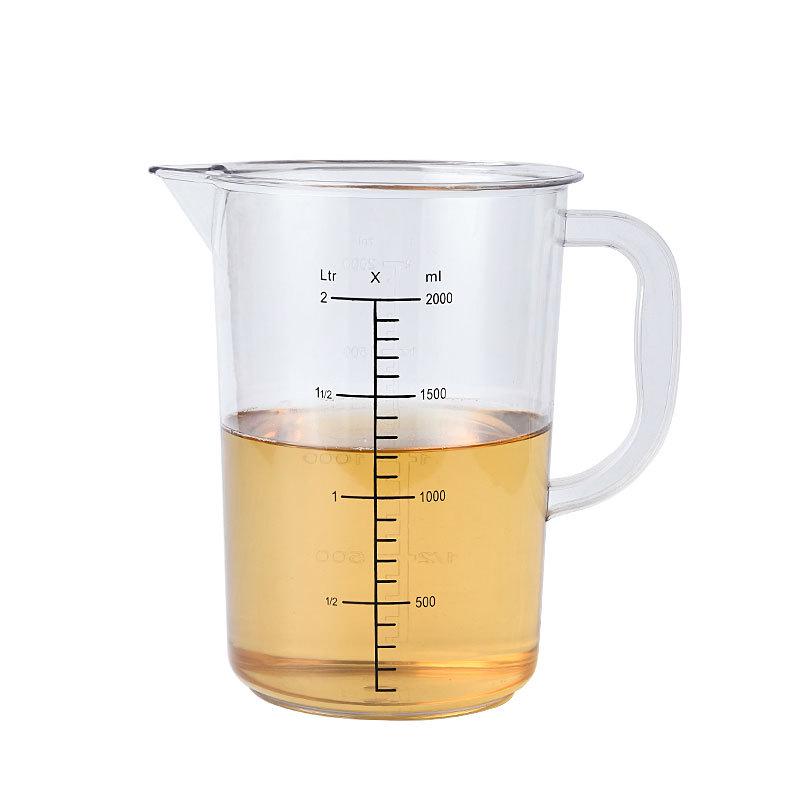 Akrylowy kubek miarowy ze skalą, duża pojemność 2000ml/5000ml - Idealny dla sklepów z herbatą mleczną.