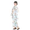 NISHIORI Yukata Set with Wrinkled Obi and Heko Available In Nuanced Colors Monochrome Floral Modern Cotton Girls' (2-Piece Set) Obi, (110cm, 120cm,