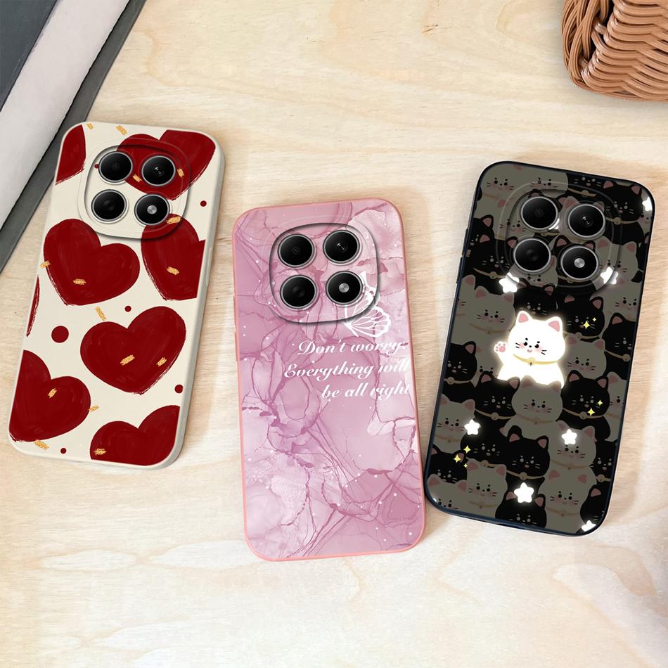 For Poco M8 Pro Case Cute Design Shockproof Phone Protector Soft Liquid Silicone High Quality Back Cover For Poco M 8 M8Pro Capa