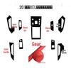 Fits 20 Jaguar XEL models: Carbon Fiber Console Gear Stickers for Color Change