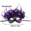 Feathered Masquerade Mask Halloween Party Eye Mask Half Face Mask for Women Cosplay Masquerade Decoration Eyewears
