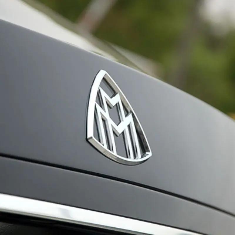 IONQP1 Maybach Logo Front Standing Metal Mark Emblem Auto Hood Rear Badge for Mercedes-Benz Maybach C E S Class S400 S500 S600