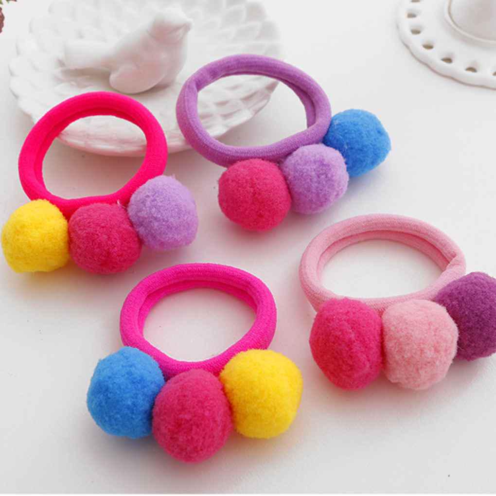 Lovely Elastic Kids Girls Soft Ball Hairband Rope Ring Hair Headwear Accessories