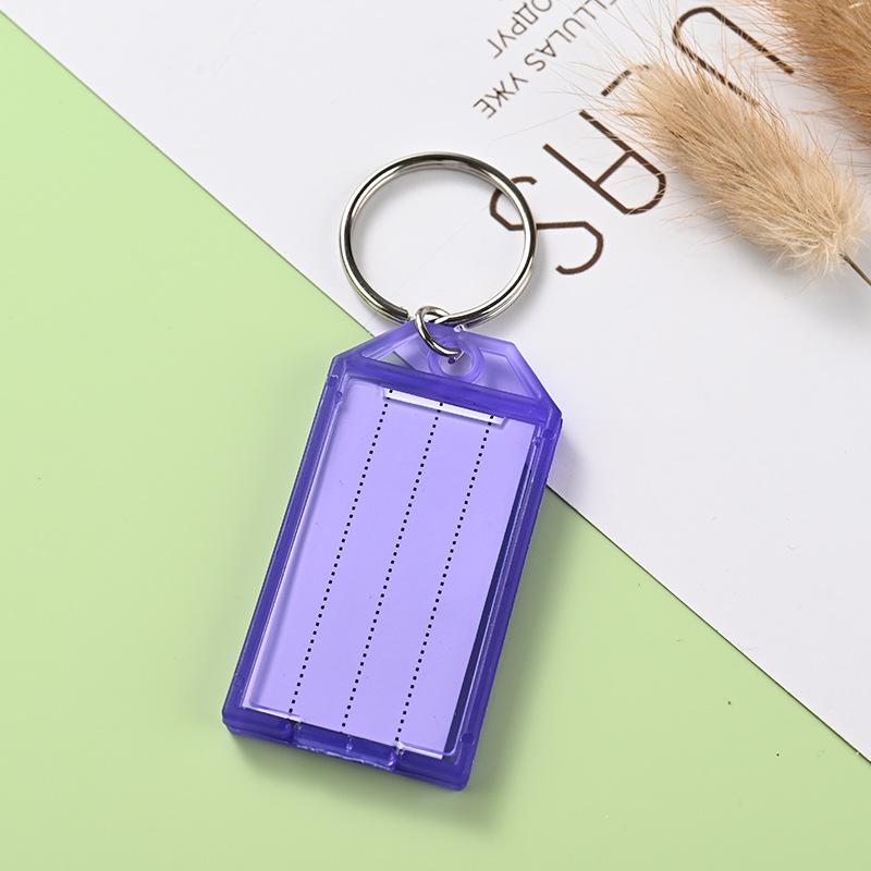 10-50pcs Colorful Plastic Keychain Key Tags Label With Split Ring For Diy Numbered Name Baggage Tag Id Label Name Tags
