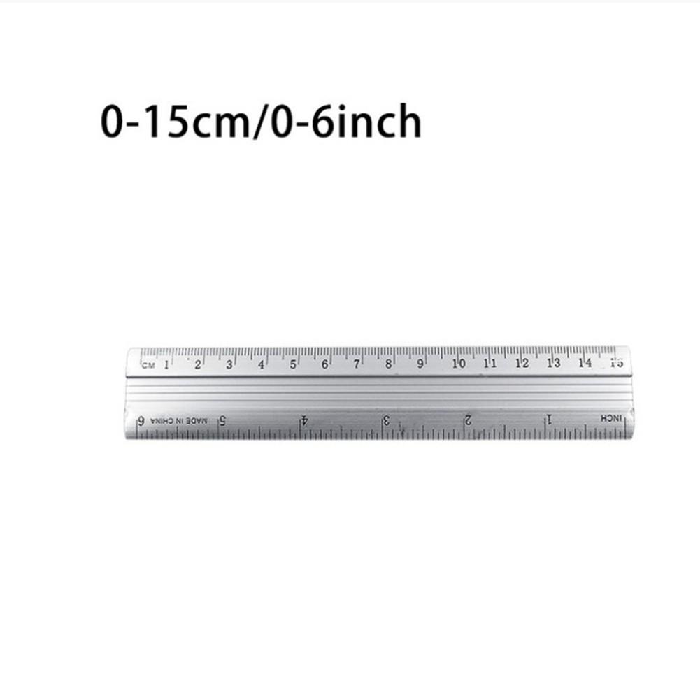 Ruler Aluminum Alloy Dual Scale Straight Ruler 1Pc