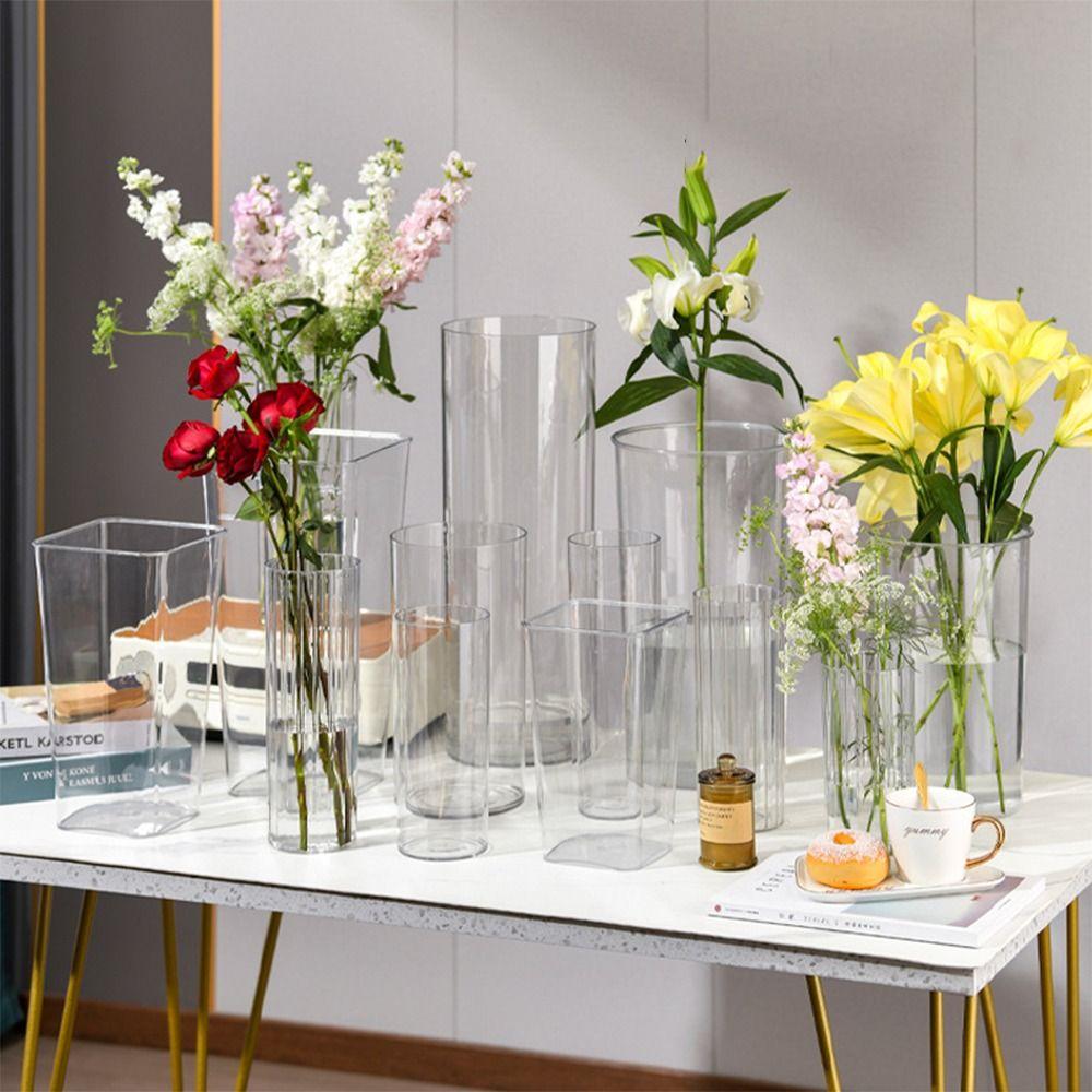 Modern Flower Vase Nordic Style Deep Water Flower Pot New Flower Wake Up Vase  Home Decoration