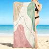 1Pc Abstract Colorful Shapes Beach Towel, Quick Dry, Multi-Use for Beach Pool Gym Yoga Home Travel, Christmas, Halloween, Xmas Gift M92839