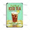 Rusty Coffee Metal Poster Decorative Plate Classic Tea Metal Signs Home Bar Cafe Wall Decor Signs Old Metal Plaque Wall Plate