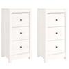VidaXL 2x Buffets Armoires Latérales Organisateurs de Maison Meubles de Rangement Salon Intérieur Blanc 40x35x80 cm Bois 813742