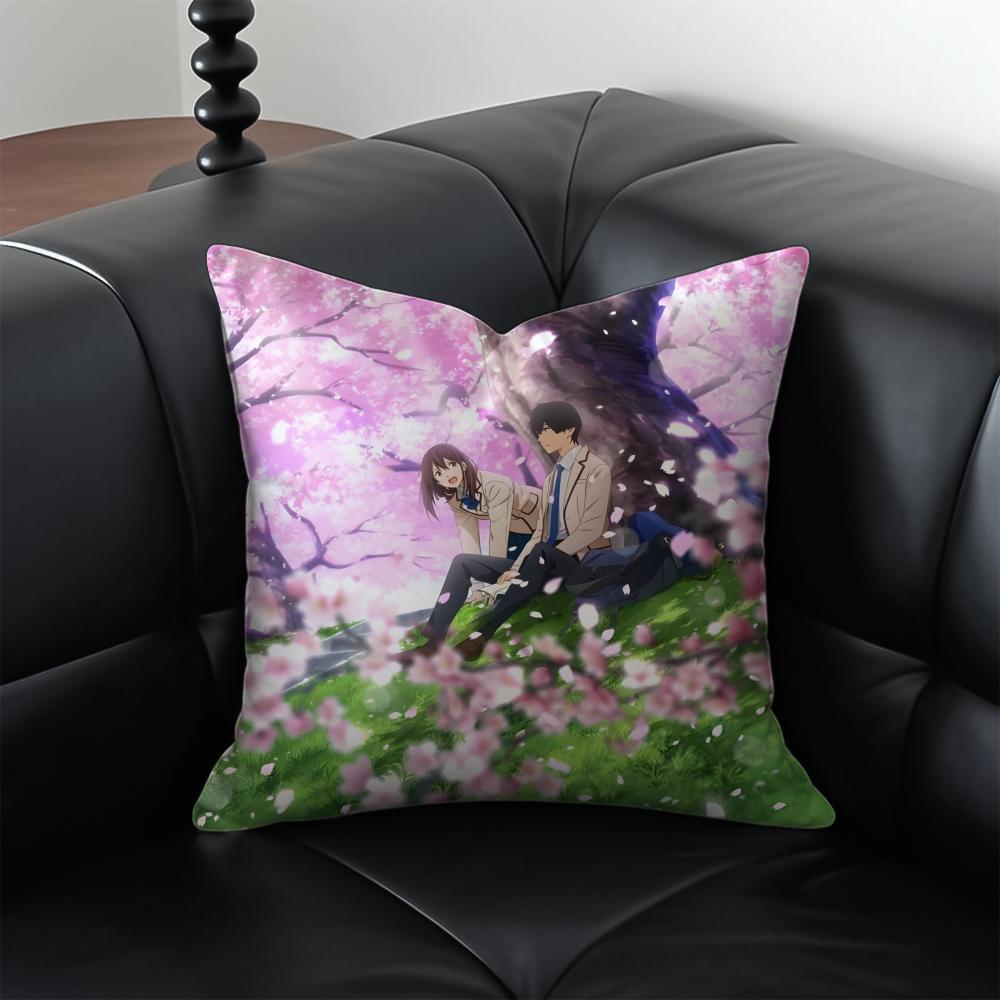 

I Want To Eat Your PPancreas Cushion Cover Pillow Case Antidustmite Invisible zipper silky plush cushion 30X30cm