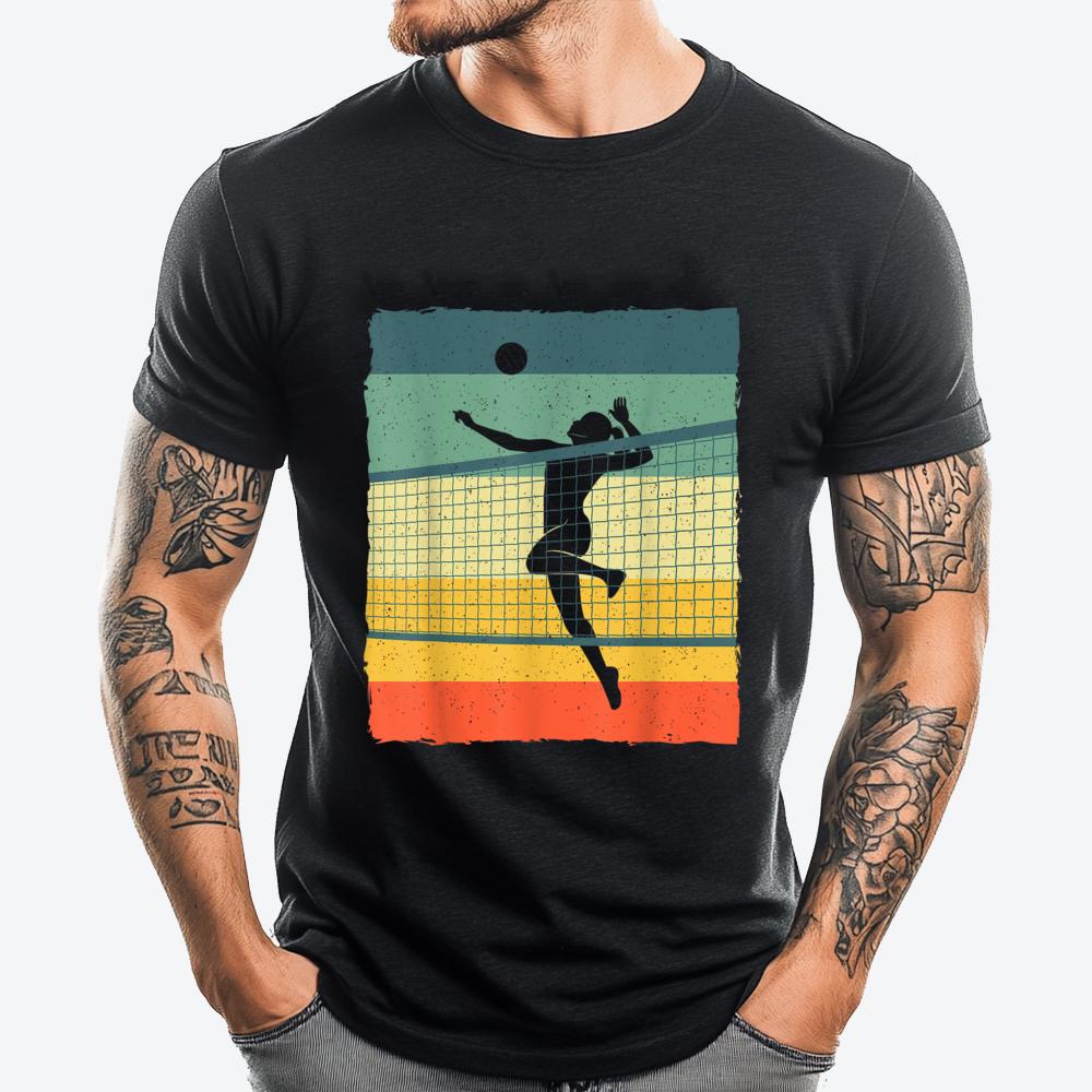 Volleyball College Player Volleyball Lover Brand T Shirt Men s T-Shirts Normal S