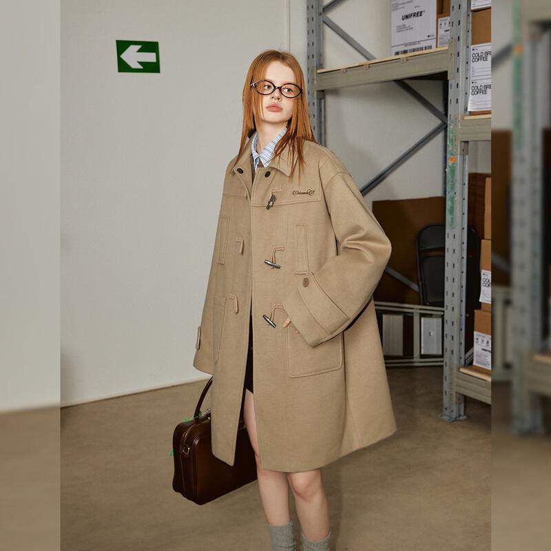 unifree Women's Academy Style Woolen Toggle Coat