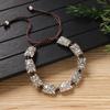 Handwoven bracelet retro silver copper coin small fish bracelet niche hand rope accessories women