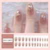 Reusable Blush Nail Art Set: 24 Detachable Wearable Nail Stickers