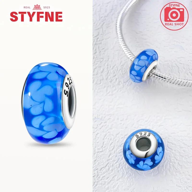 Copper Colorful Flower Series Murano Glass Beads Luxury Charm Fit Original Braceletdiy Fine Jewelry Gift For Women