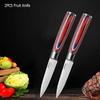 WXCOO 3.5inch Kitchen Knives Damascus Steel Fruit Paring Meat Cleaver Cutting Knife for Fruit Vegetable Utility Knife