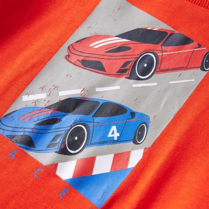 Long-sleeved T-shirt for Children with Race Car Print 128 12807