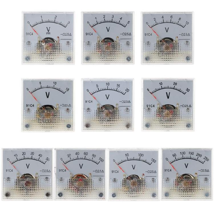 DC Analog Panel Voltage Gauge Volt Meter 91C1 2.5% Error Margin 10 Styles Ga