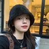 Fur Unique Outdoor Solid Color Fashion Design Plush Fisherman Hat Korean Style Hat Women Bucket Hat