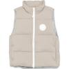 Lawrence Series White Label Logo Stand Collar Zipper Sleeveless Puffer Vest Unisex Vests Gray 2804MW-432