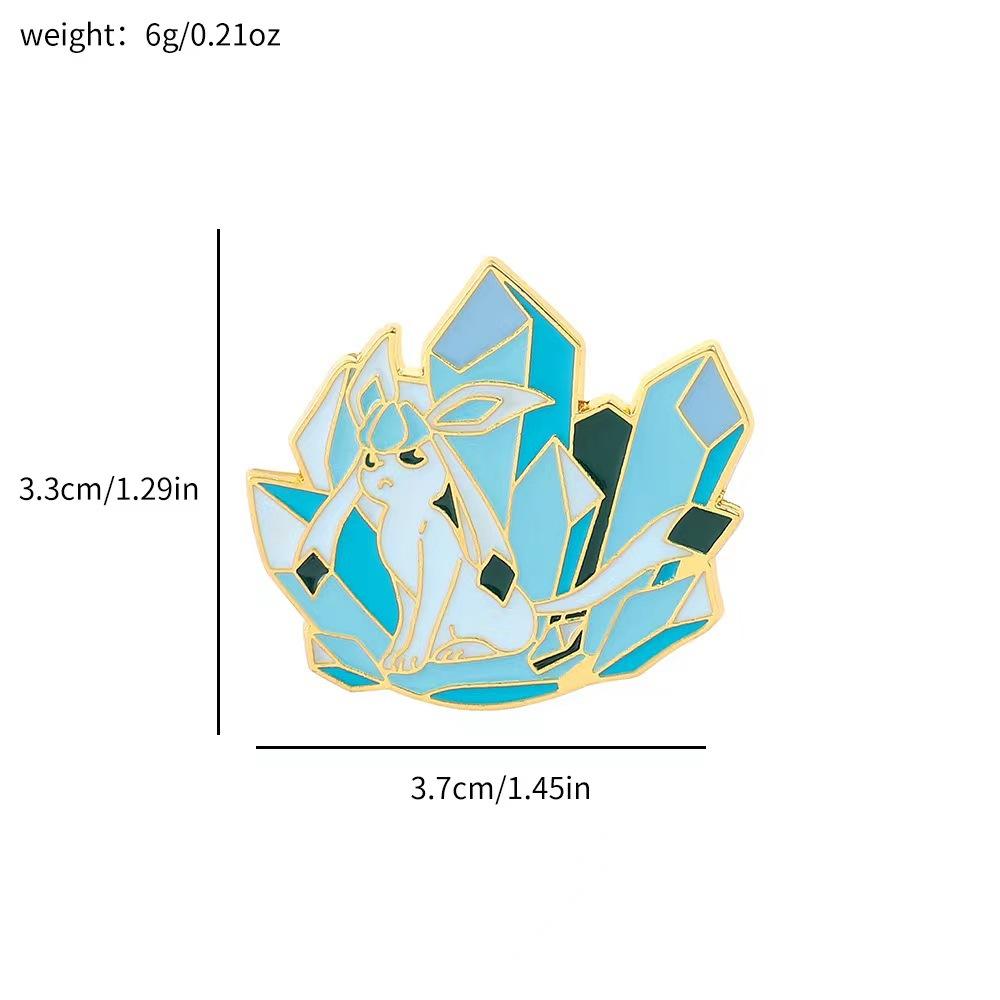 Cute Cartoon Pokemoned Metal Badge, Magical Treasure, Pet Elf Creative Brooch Accessory