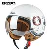 BEON Motorcycle Helmet Open Face Casco Moto Electric Scooter Helmet DOT Certified Retro Vintage Helmet Motorbike Racing Capacete