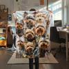 1Pc Rottweiler Dog Print Flannel Blanket, High quality Comfortable for All Seasons, Home Decor, Warmth and Comfort, Perfect for Christmas Gifts