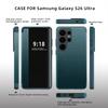 Smart Window Screen Protector Fold Leather Case for Samsung S26 Ultra S25 S24 Plus S23 S22 with Card Pin and Slot Position Cover