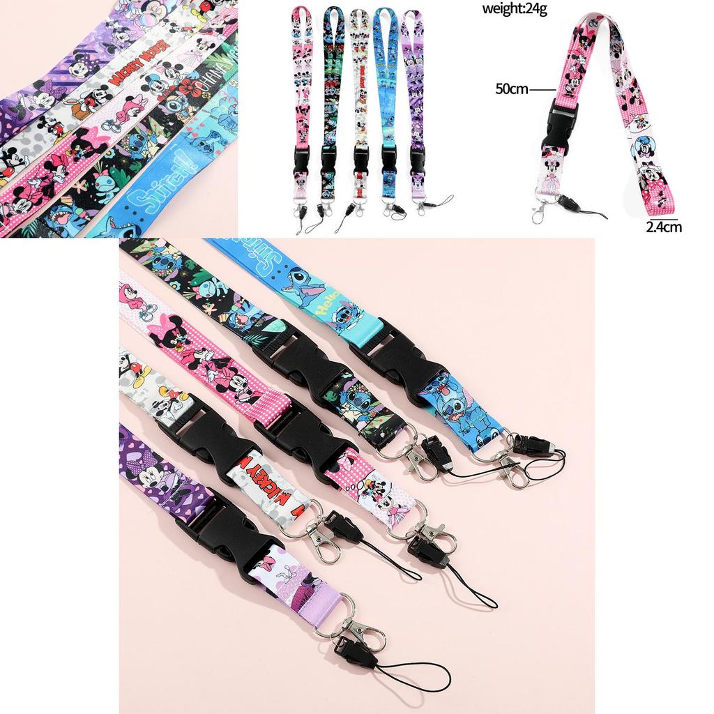 Adorable Stitch Cartoon Lanyard Cute Silicone Strap For Phones And Cameras