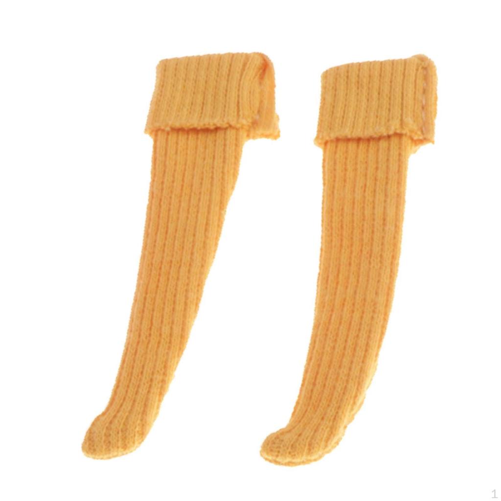 1/6 Girl Doll Long Socks Knitting Stocking Elastic and Cute for 30cm Girls