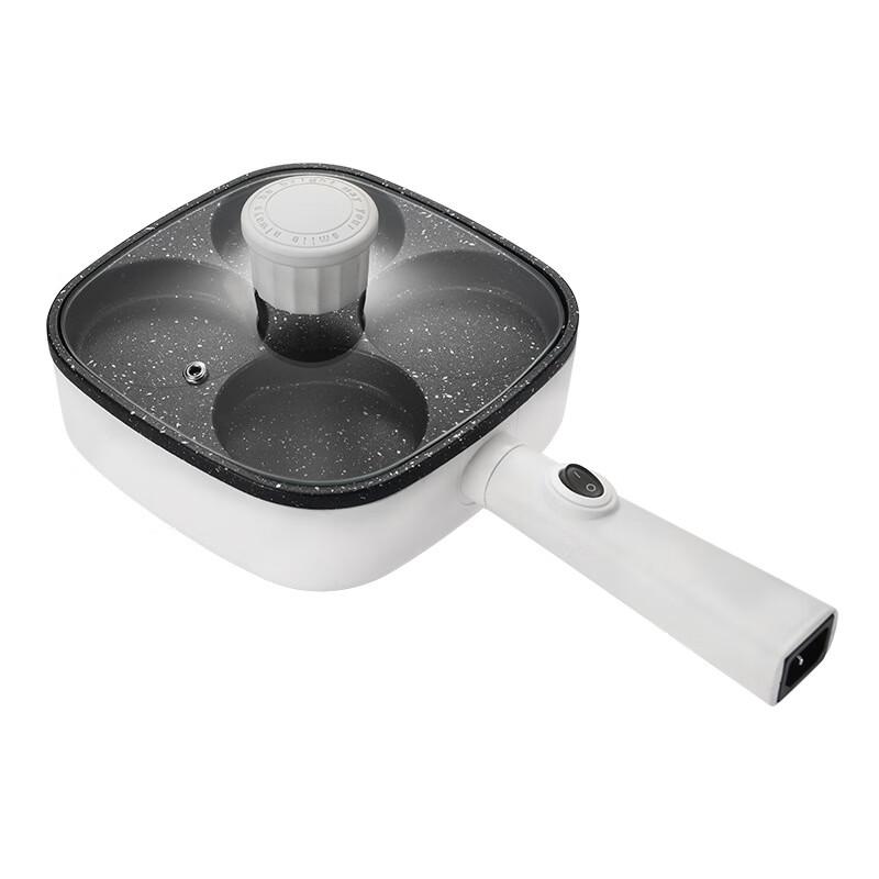 Multifunctional 4-Hole Breakfast Frying Pan with Lid