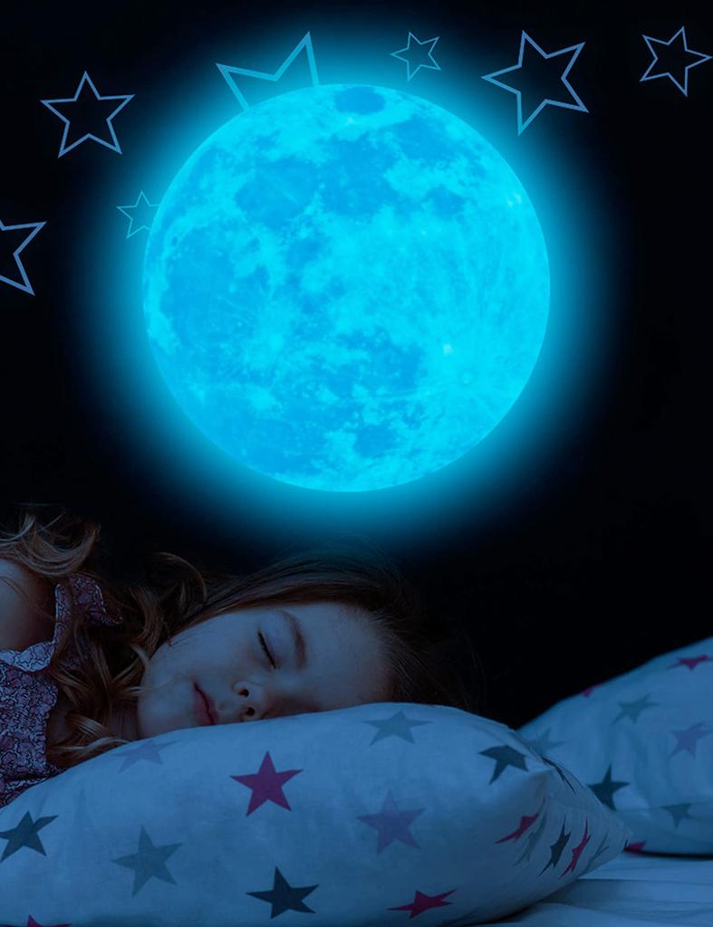 Happykau Autocolante Luminoase Bucată Stele Luminoase Lună Stele Căzătoare Autocolante Luminoase Autocolante Luminoase de Perete Autocolante cu Stele Autocolante Luminoase Sclipitoare