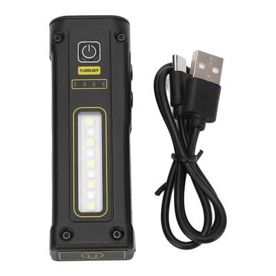 Black Flashlight Spot Light Magnet Suction IPX4 Waterproof Type C Rechargeable Warning Flashlight