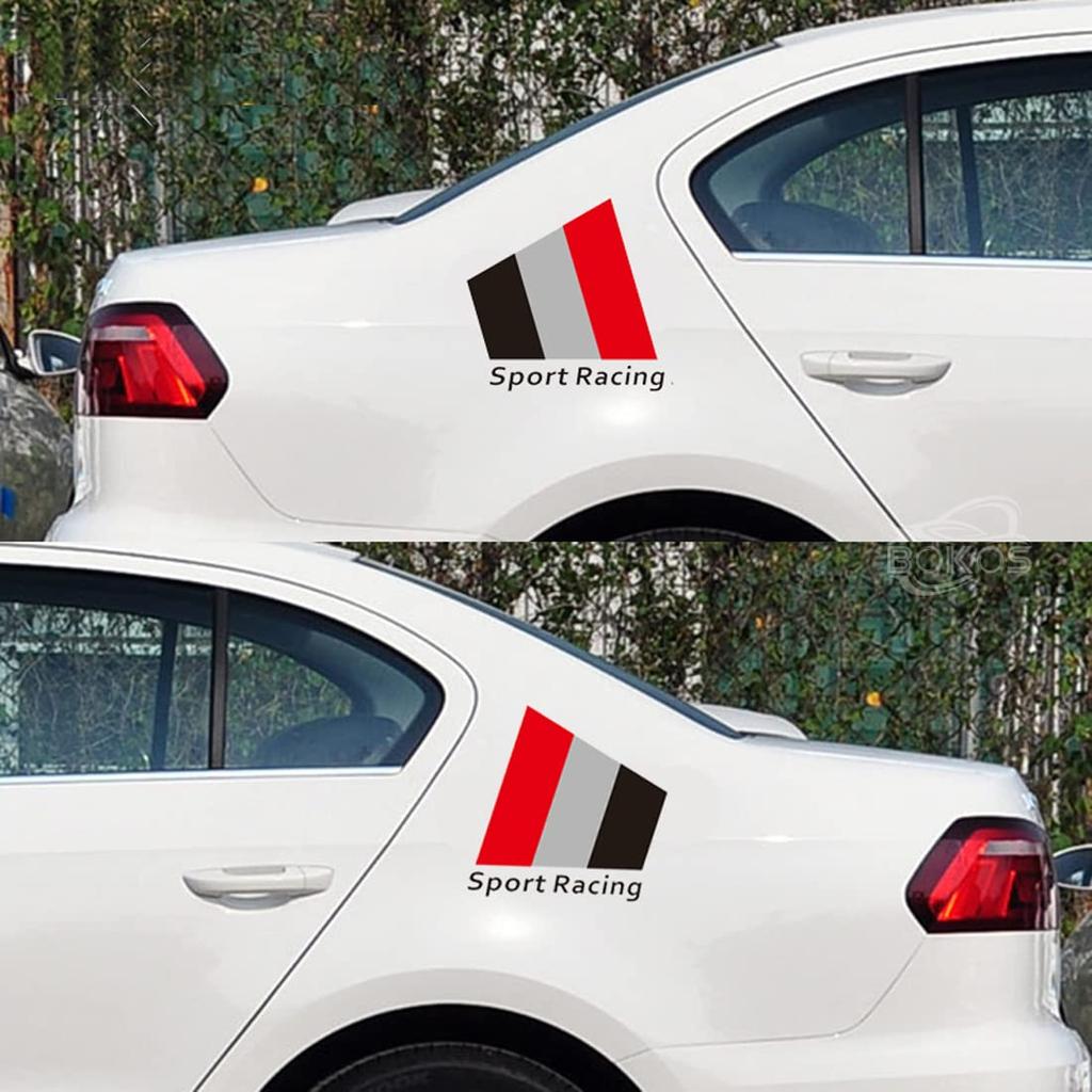 Bokos Car Sticker Decal Car Rear Sport Fender Rear Window Universal (D/Black)