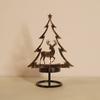 Antique Styles Christmas Candlestick, Durable Iron Candle Stand Home Decors for Holiday Celebration Christmas Item