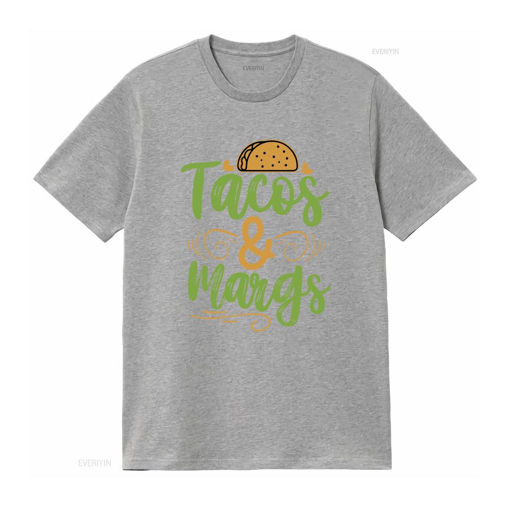 Tacos and Margs T Shirt  Vintage Washed Stretched Versatile Unisex Breathable Homme Soft Graphic Comfortable Slightly Stylish