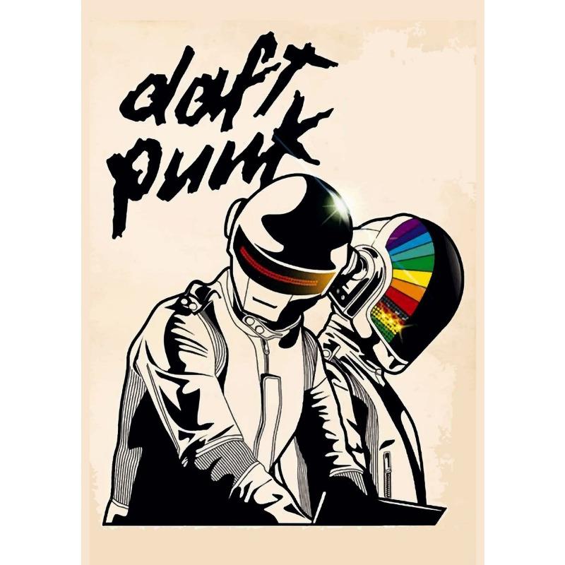 Savages Daft Punk Band Poster Canvas Prints Music Band Daft Punk Wall Art Decor Bar Home Fans Wall Decoration Music Prints Gitf