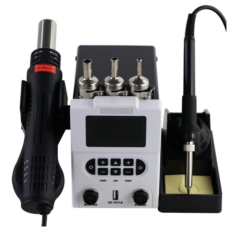 Digital Display USB Port Soldering Station Electric Soldering Iron And Hot Air Welding Equipment Repair Electric Tool