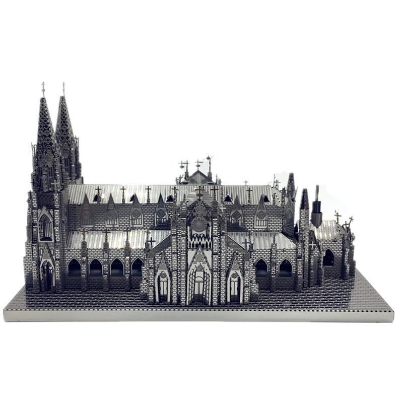 Metal Assembly Model St. Patrick's Cathedral Model Kits  DIY 3D Laser Cut Jigsaw Toy Creative Toys