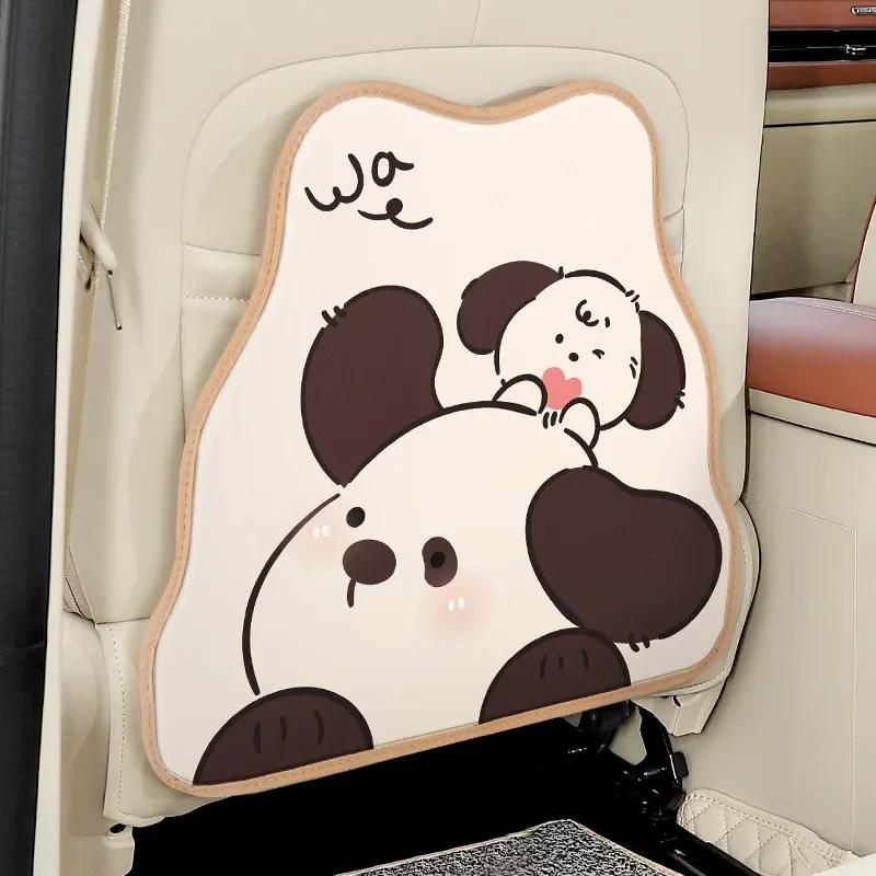 Cartoon Car Seat Back Anti-Kick Mat Anti-Fouling And Anti-Dirty Cute Back Row Children Car Back Seat Protection Mat Anti-Wear Pa