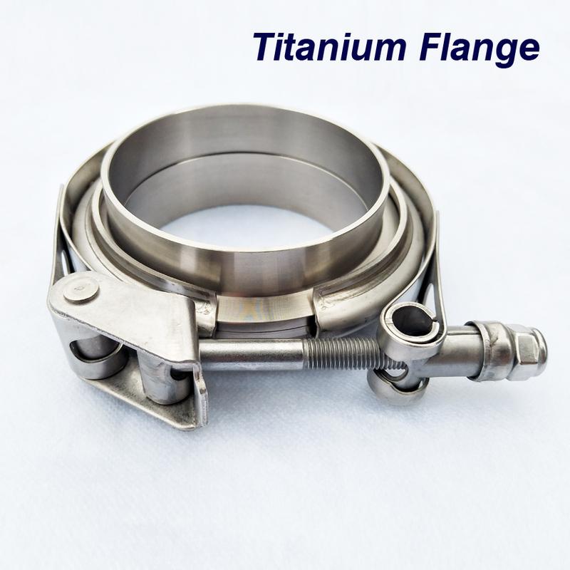 1.75-4..0" SS V Band Clamp Male Female Titanium Flanges Set for Auto Exhaust High Anti-Rust Metal Nut