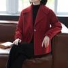 Spring & Autumn Wool Lapel Coat for Middle-aged Women