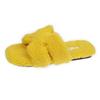 Flat-bottomed casual versatile fluffy slippers women's new autumn and winter fashion wear fluffy cotton slippers in 2025