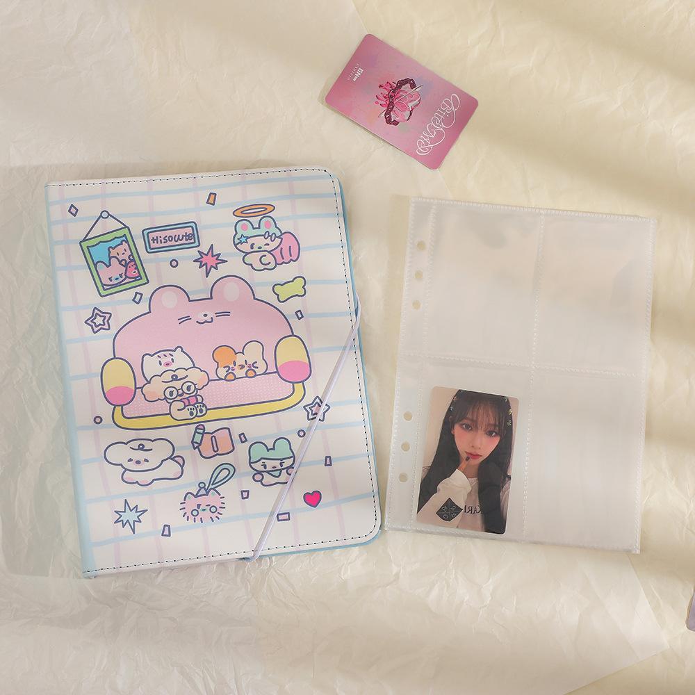 Korea Style Leather Diy Po Album with 10pcs Sleevs A5 Binder Pocard Holder Kpop Instax Album