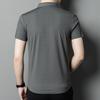 Summer Men's Middle-Aged & Young Lapel Collar Breathable Fashion Casual Short Sleeve Shirt Top