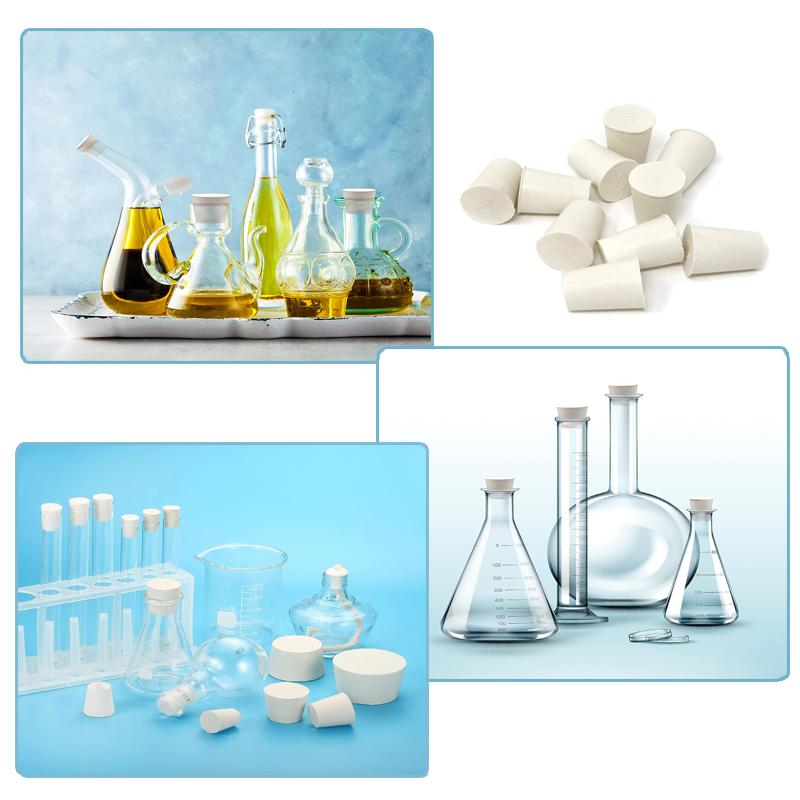 1~26pcs Lab Rubber Stoppers Solids White Tapered Plugs for Chemistry Flask Test Tube Alkali-Resistant Sealing Bungs 7