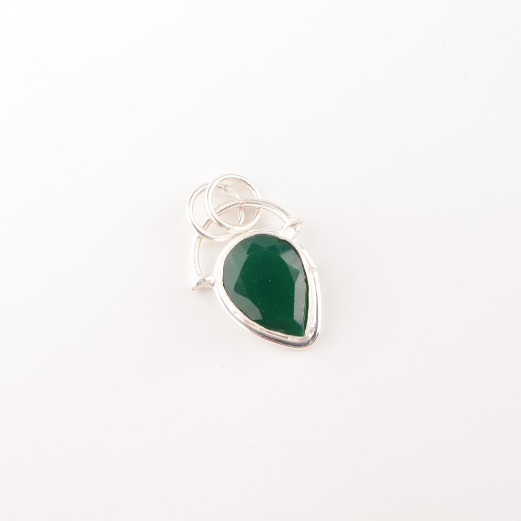 Green Onyx Gemstone 925 Sterling Silver Jewelry Handmade Pendant Bridesmaid Gift PP-56-21