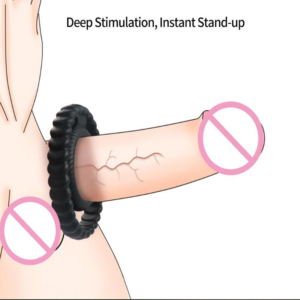Silicone Cock/Penis Rings for Erection Enhancing Long Lasting Stronger Strechy Adult Sex Toys for Men or Couple